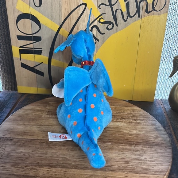 TY beanie babies stuffy the dragon plush NWT - Picture 3 of 11